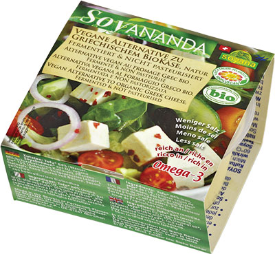Vegan Alternative to Greek cheese, natural SOYANANDA, fermented vegan organic alternative to Greek cheese, natural, rich in omega-3 
200g cup, NOT pasteurized, keep refrigerated