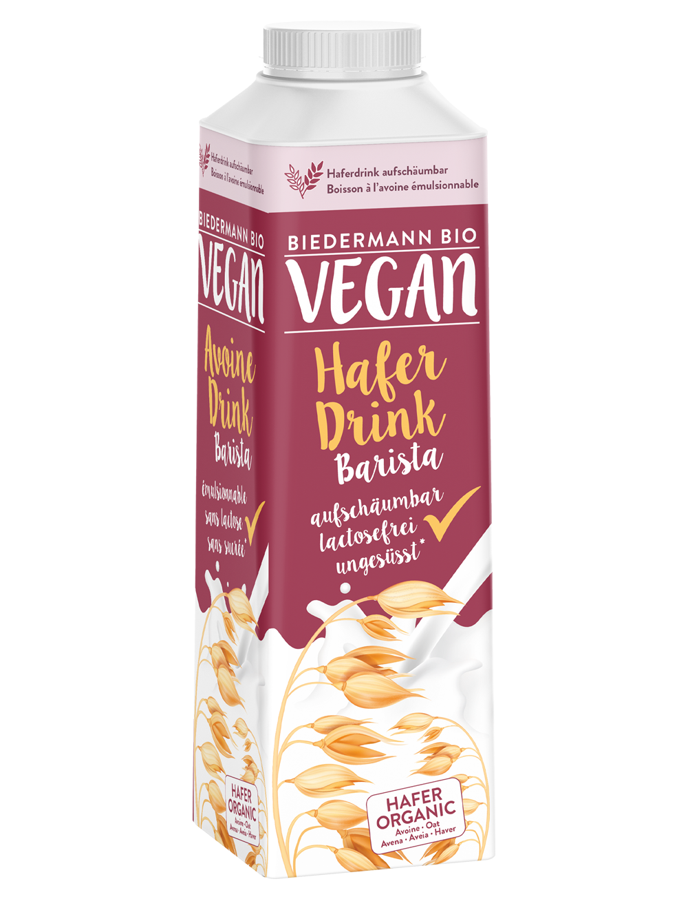Oat Drink Barista 1 L Vegan oat-based milk alternative. From organic cultivation.