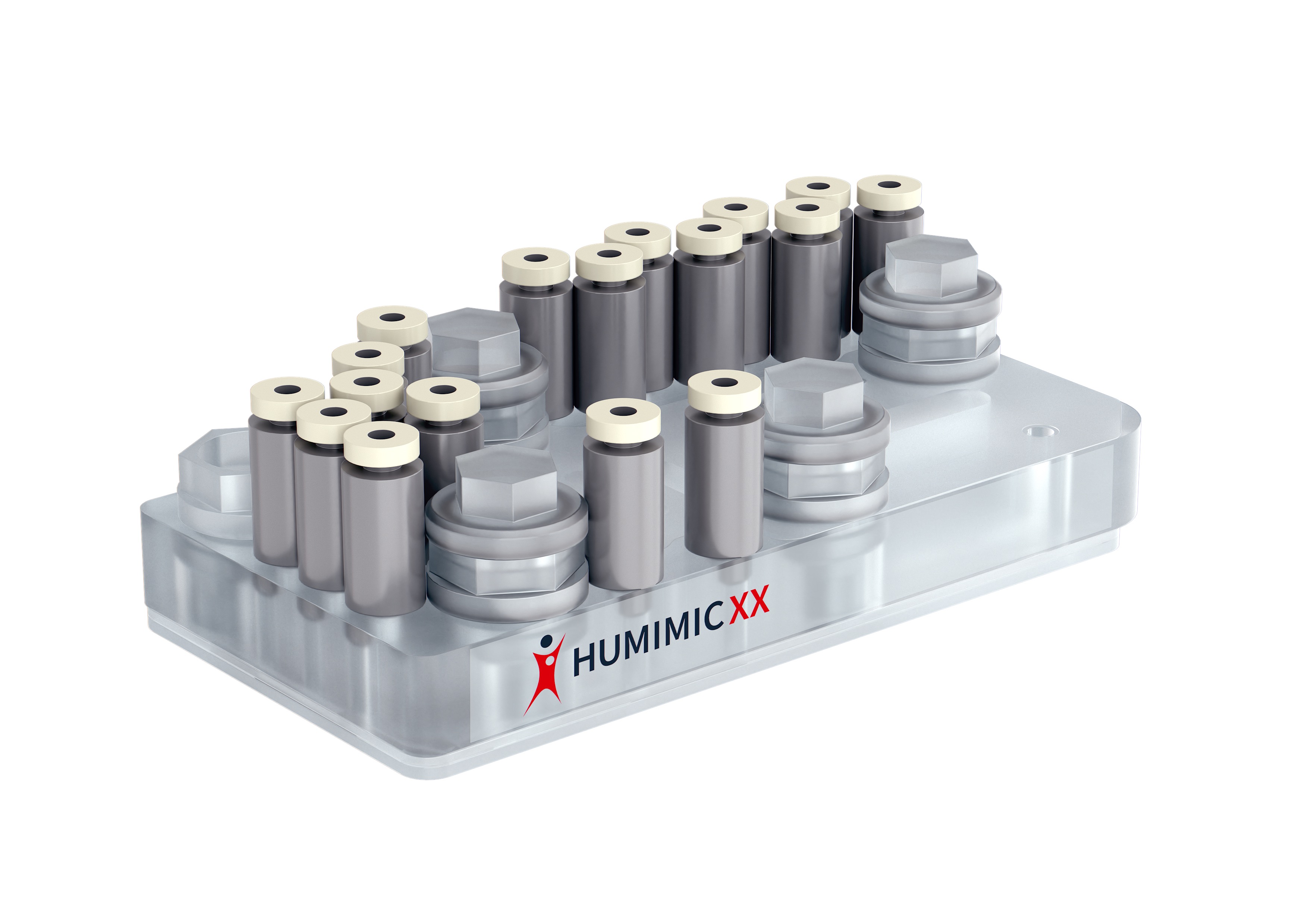 HUMIMIC ChipXX /ChipXY HUMIMIC ChipXX and HUMIMIC ChipXY will be our most potent products among our Multi-Organ-Chips. They will reproduce a systemic model of the female and male body, respectively. HUMIMIC ChipXX und HUMIMIC ChipXY have the power to model human physiology thereby generating highly predictive data sets. (In Development)