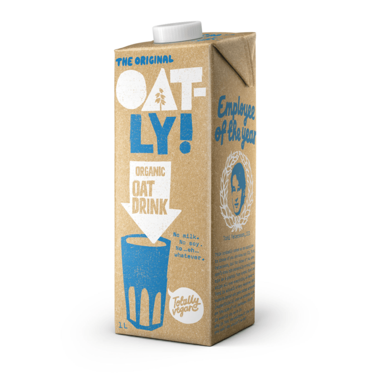 Oat Drink Organic Organic oats, clean water and a pinch of sea salt. In other words: all the good things that characterize Oatly. And thanks to the practical packaging, you can even store it at room temperature.
