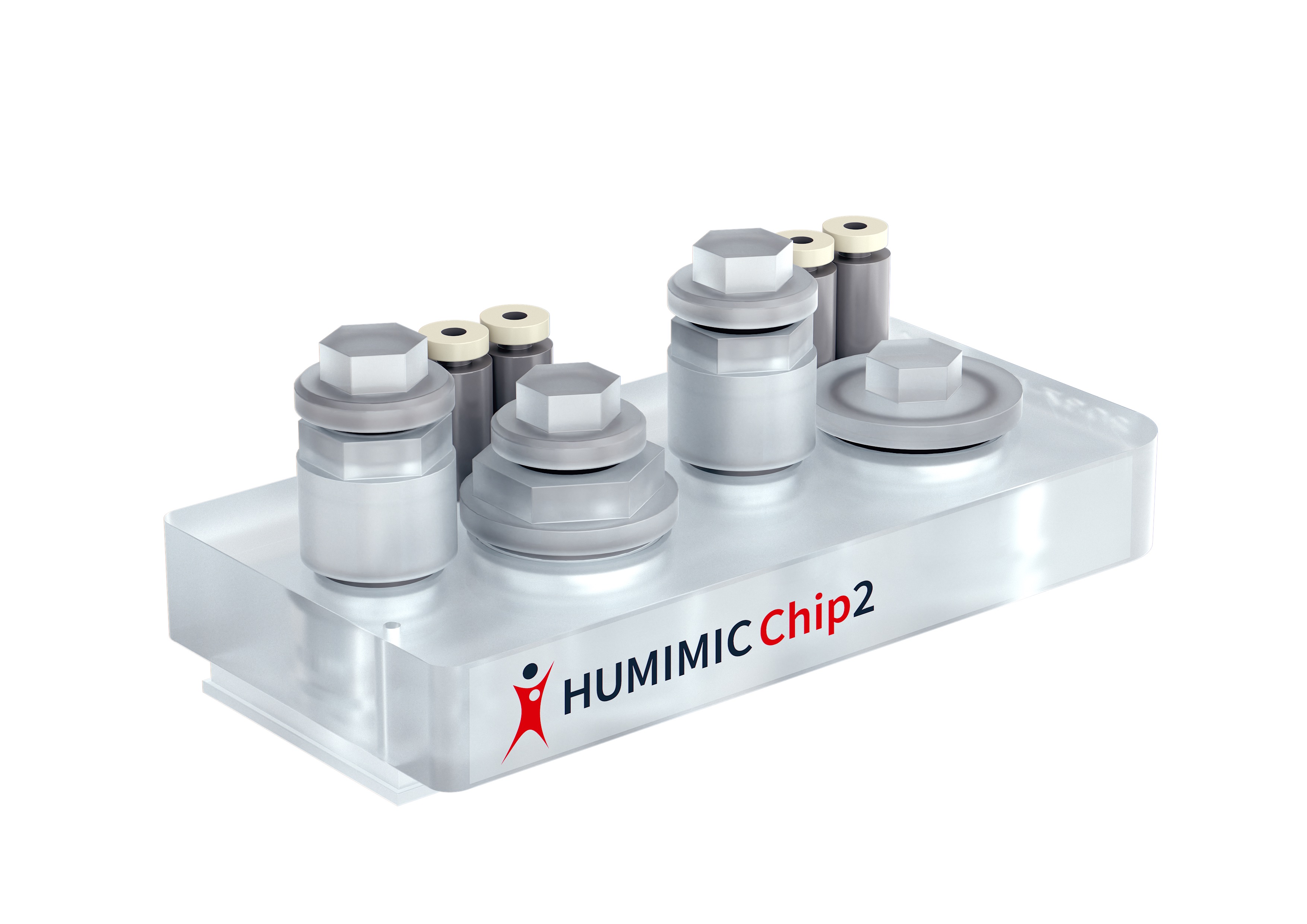 HUMIMIC Chip3 and HUMIMIC Chip3plus The HUMIMIC Chip3 is designed for the simultaneous cultivation of up to three organ models in a common microfluidic circuit. The HUMIMIC Chip3 und HUMIMIC Chip3plus have all the advantages as the HUMIMIC Chip2 while allowing the culture of an additional organ model.