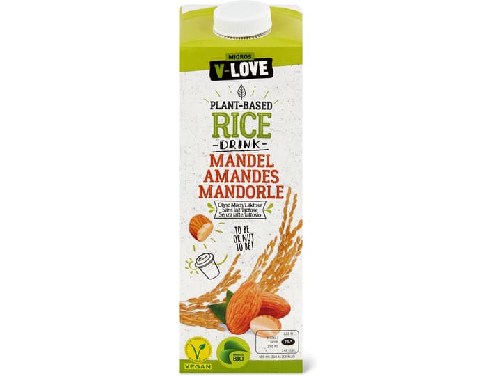 V-Love Bio · Rice drink · Almond Organic oat drink