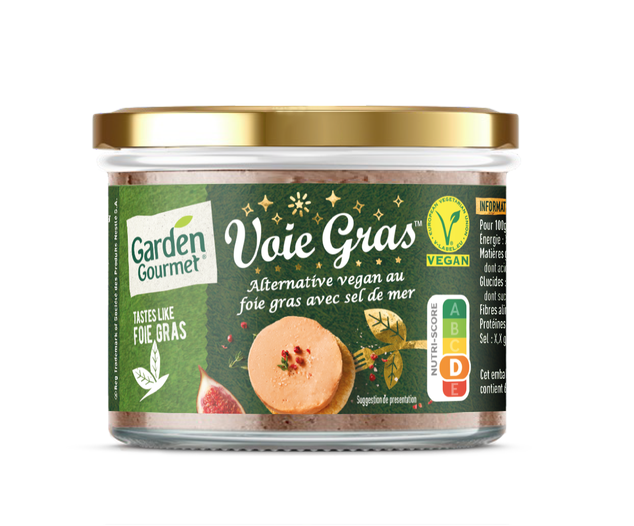 Voie Gras (Foie Gras) The new Garden Gourmet Voie Gras is the perfect alternative to traditional foie gras.