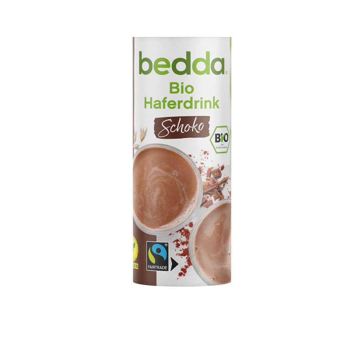 bedda oat drink chocolate The little chocolaty drinking break for on the go or at home. In a practical 235 ml cup.